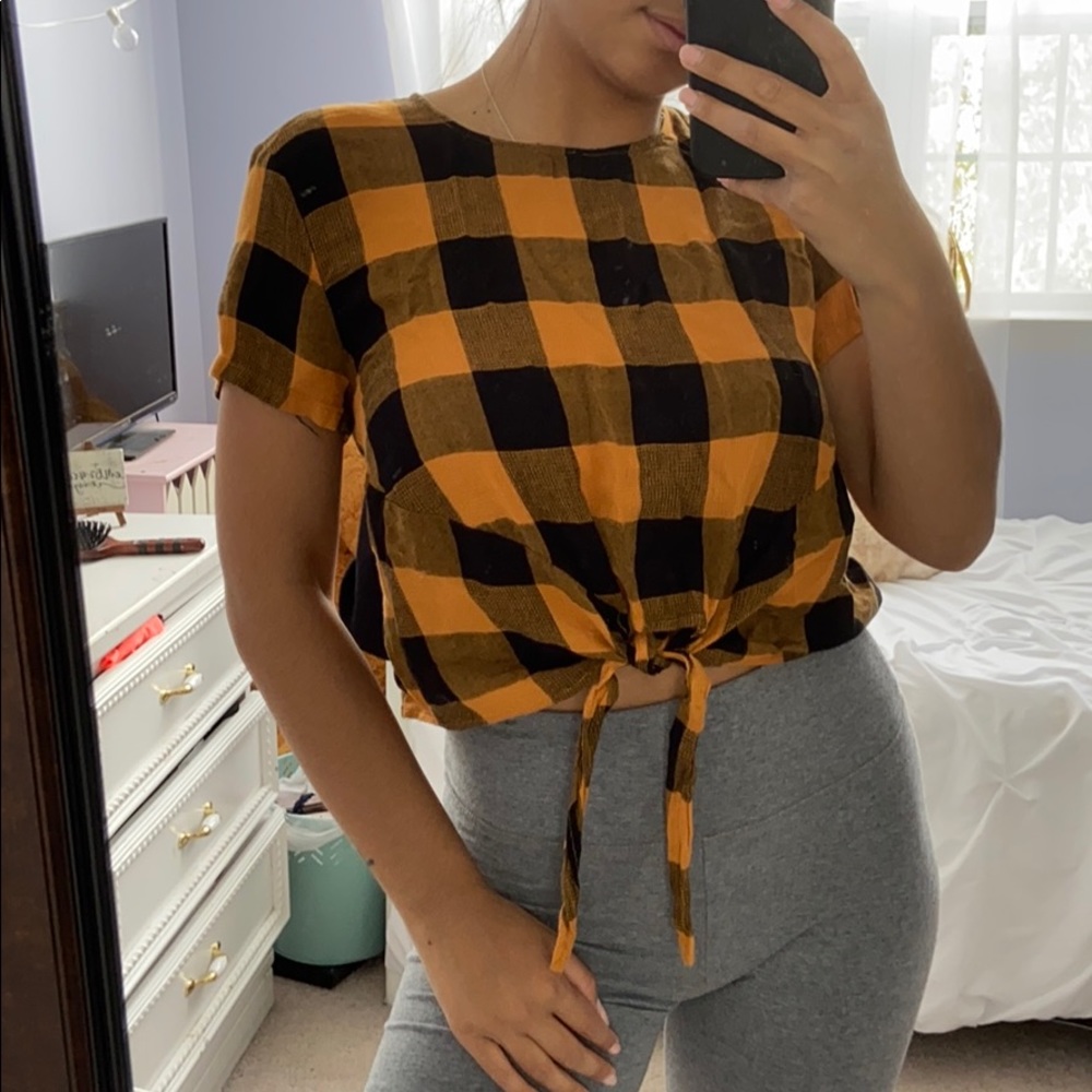 Flannel Crop top